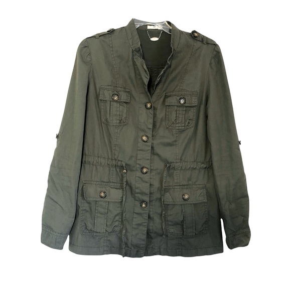 Fashion Army Green Army Jacket 100% Cotton - Picture 1 of 13